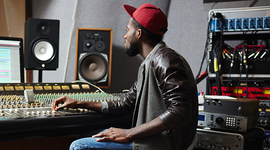 Producer in studio